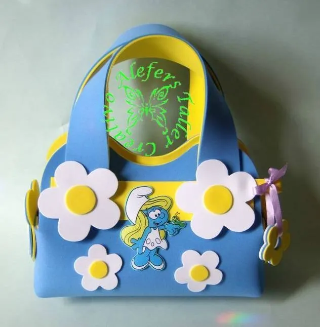 Handbag (Bolsito de Pitufina) en foami. | Bolsas de fomy ... Handbag (Bolsito de Pitufina) en foami. | Bolsas de fomy ...