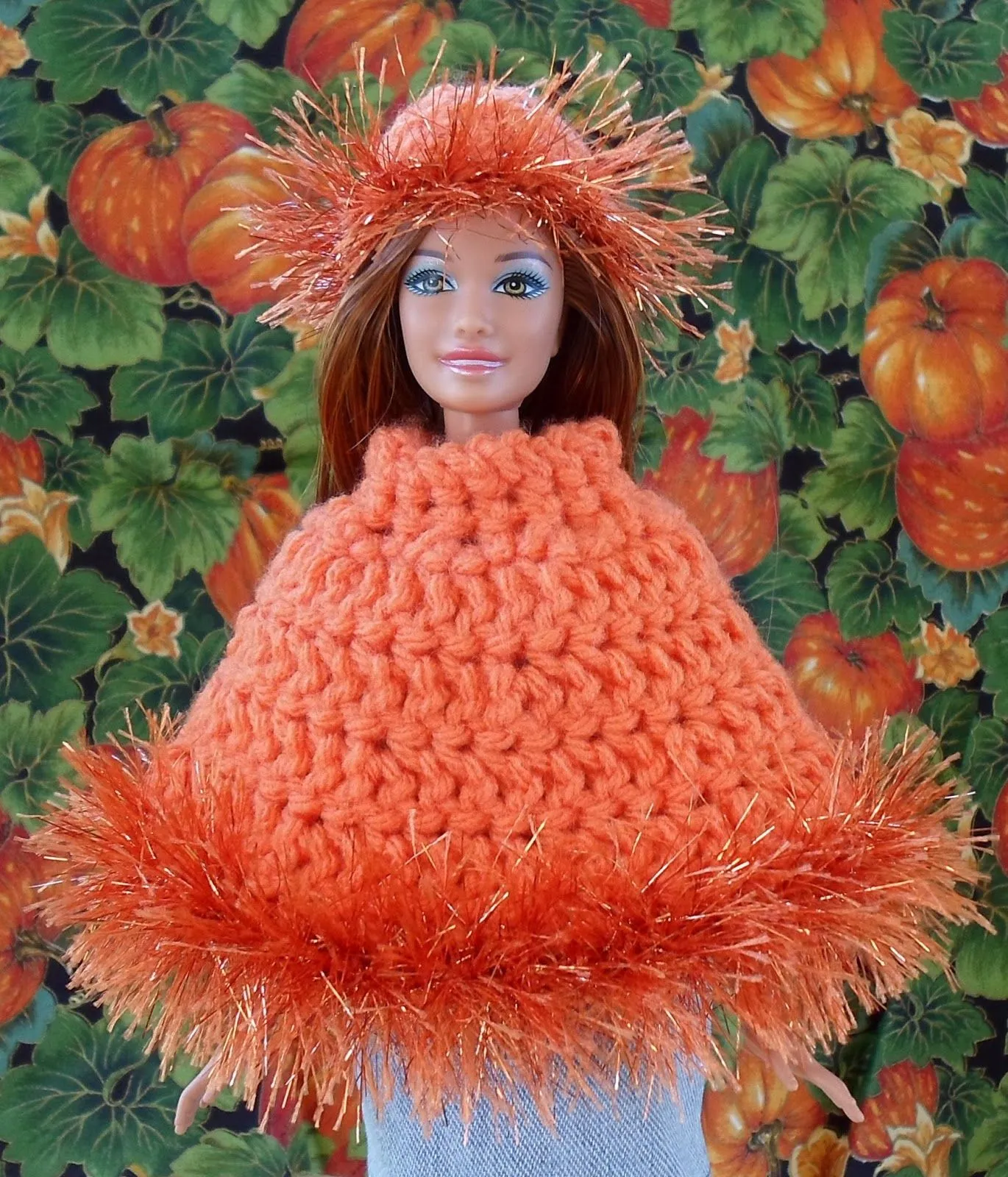 Happier Than A Pig In Mud: Pumpkin Pickin' Poncho for Barbie-Free ... Happier Than A Pig In Mud: Pumpkin Pickin' Poncho for Barbie-Free ...