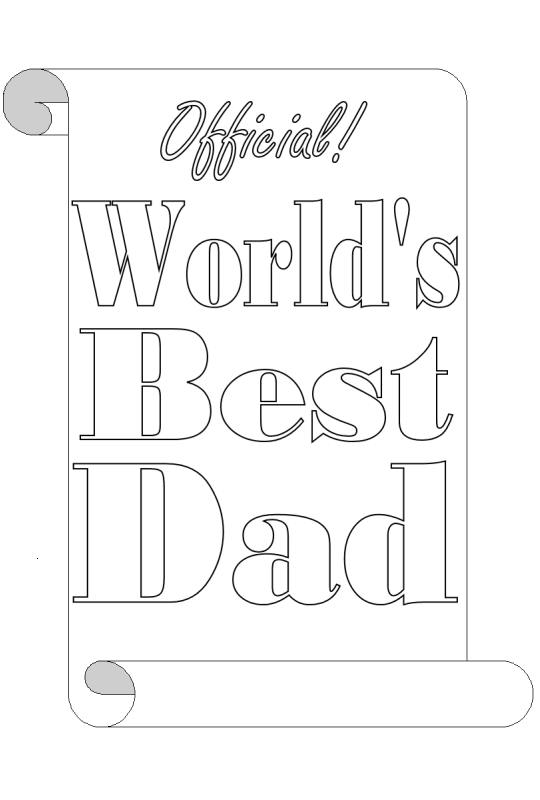 Happy Fathers Day Official Worlds Best Dad Coloring Page for Kids ... Happy Fathers Day Official Worlds Best Dad Coloring Page for Kids ...