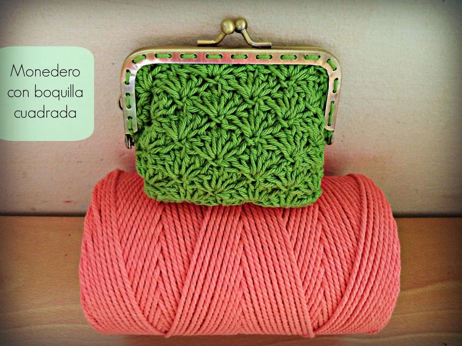 Happy Ganchillo : Monedero de ganchillo con boquilla cuadrada ...