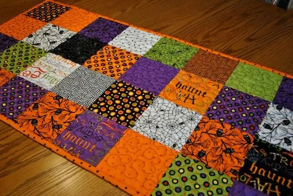 Happy Halloween Patchwork Tablerunner 18 1/2 x by cachecreekquilts