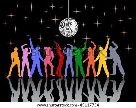Happy Party People Silhouettes - Vector - 45117754 : Shutterstock