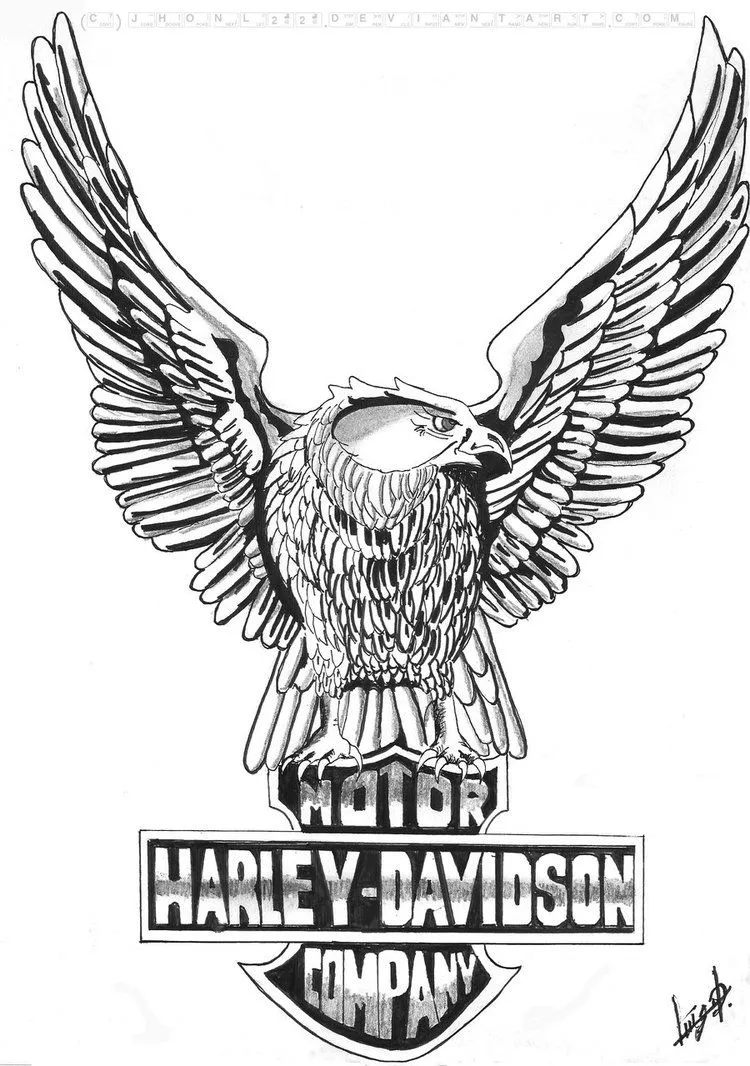 Harley Davidson Eagle Drawing - ClipArt Best Harley Davidson Eagle Drawing - ClipArt Best