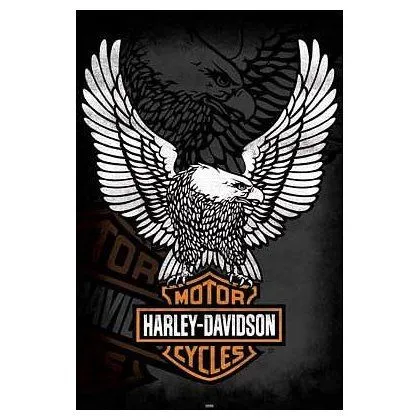 Harley Davidson (Eagle Logo) Art Poster Print - Custom Posters Harley Davidson (Eagle Logo) Art Poster Print - Custom Posters