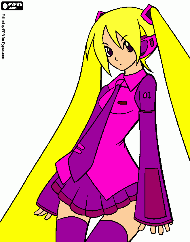 Hatsune Miku. para colorear, Hatsune Miku. para imprimir Hatsune Miku. para colorear, Hatsune Miku. para imprimir