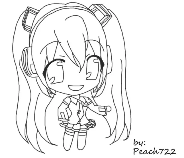 Hatsune miku para colorear - Imagui