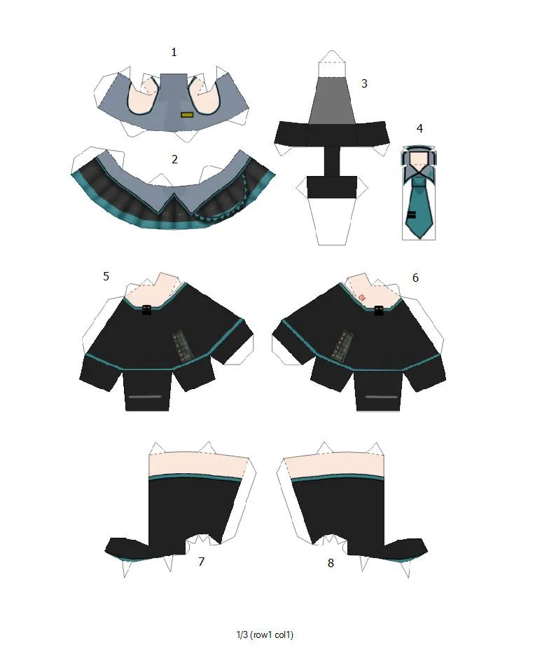 Hatsune Miku papercraft 30 cm by Hanaminasho on DeviantArt Hatsune Miku papercraft 30 cm by Hanaminasho on DeviantArt
