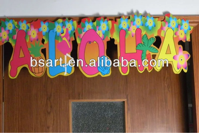 Hawaii de papel bandera de la letra de ALOHA-Suministros de ...