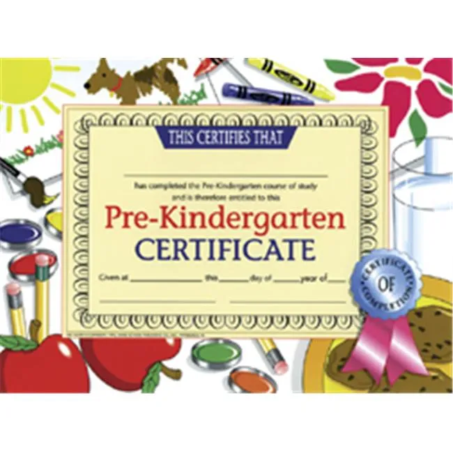 HAYES ESCUELA EDITORIAL H-VA499 CERTIFICADOS PRE-KINDER 36 PAQUETE ...