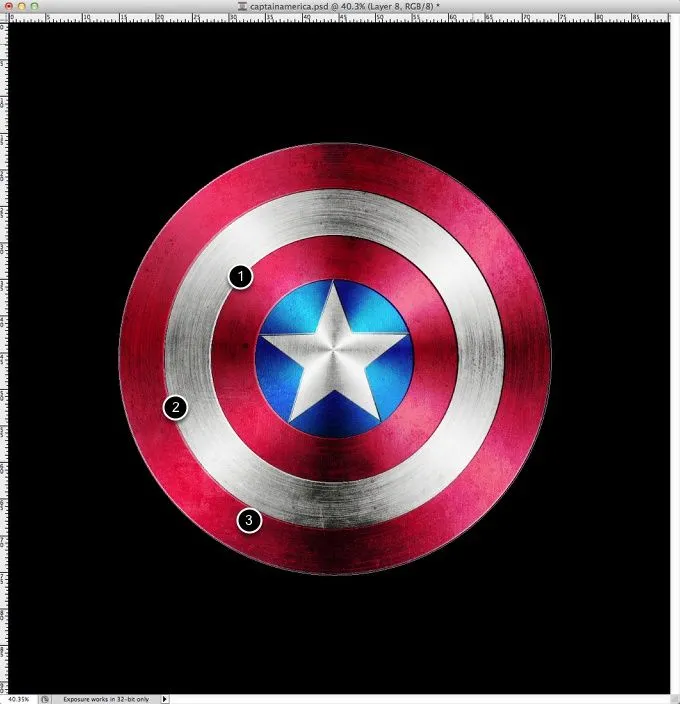 Haz el Escudo del Capitán América en Photoshop - Taringa! Haz el Escudo del Capitán América en Photoshop - Taringa!