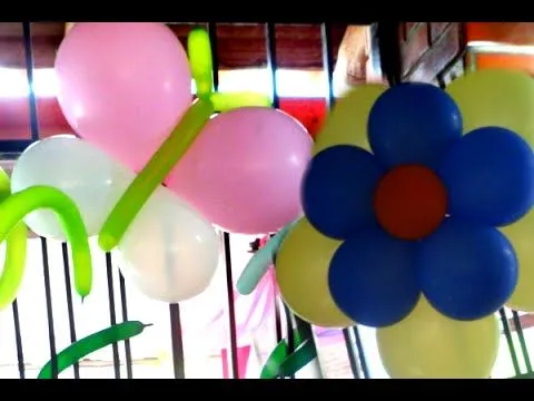 Haz Flores y Mariposas de Globos para un Jardín en tus fiestas ...