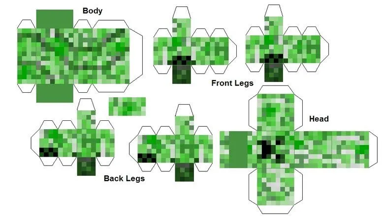Juguetes de minecraft de papel para armar - Imagui