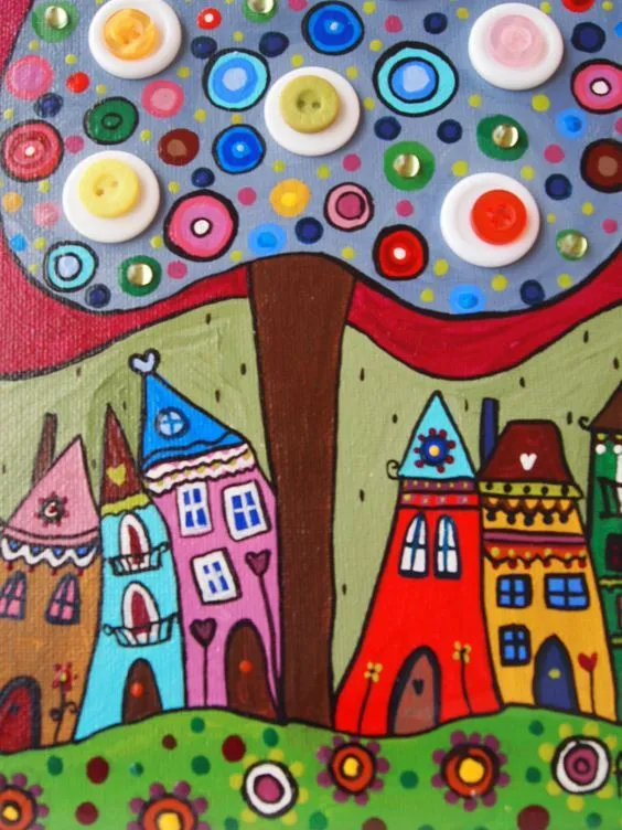 Haz un recorrido por mi pintura naif,lleno de color,deja volar tu ... Haz un recorrido por mi pintura naif,lleno de color,deja volar tu ...