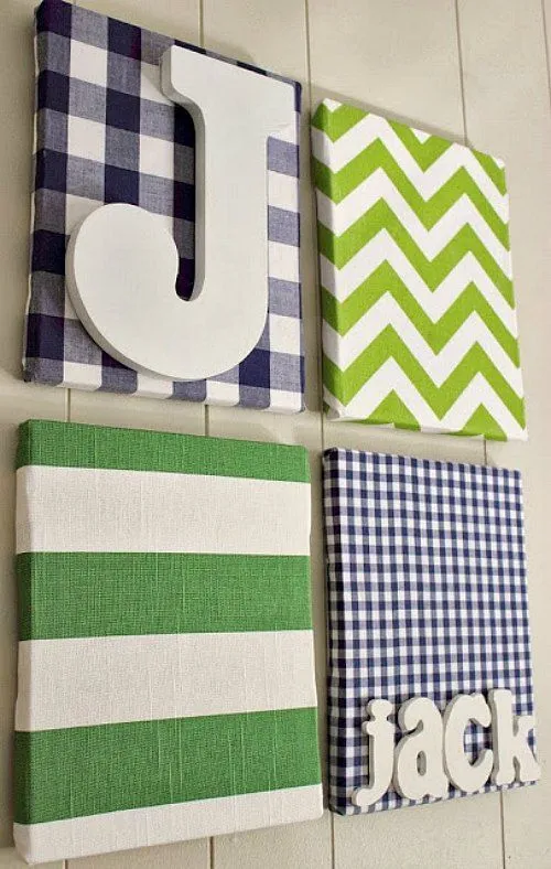 Hazlo tú mismo: cuadros de tela personalizados | DECORACIÓN BEBÉS