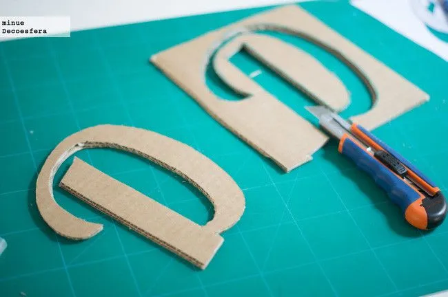 Hazlo tú mismo: letras decorativas de cartón