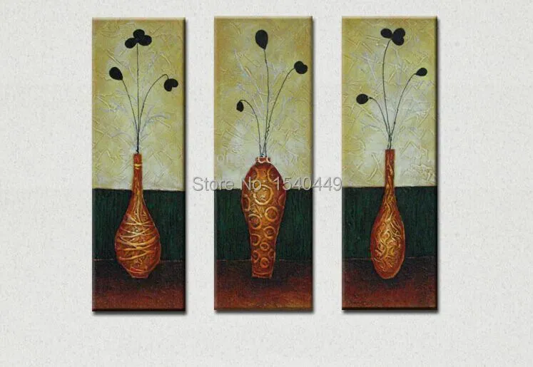 Hechos a mano de flores pinturas al óleo lienzo jarrones ... Hechos a mano de flores pinturas al óleo lienzo jarrones ...