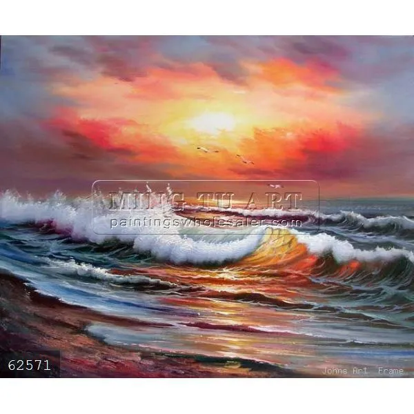 Hechos a mano paisaje pintura al óleo sobre lienzo, de color rojo ... Hechos a mano paisaje pintura al óleo sobre lienzo, de color rojo ...