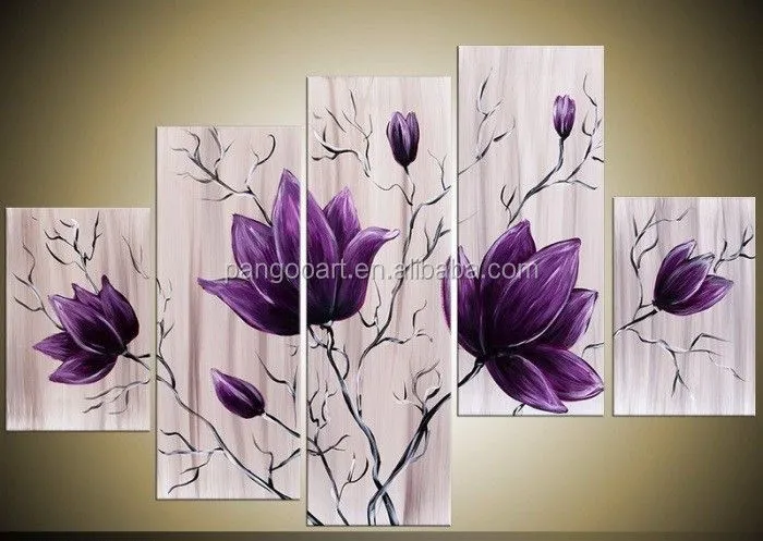 Hechos a mano la pintura textura pesada gris flor abstracta ... Hechos a mano la pintura textura pesada gris flor abstracta ...
