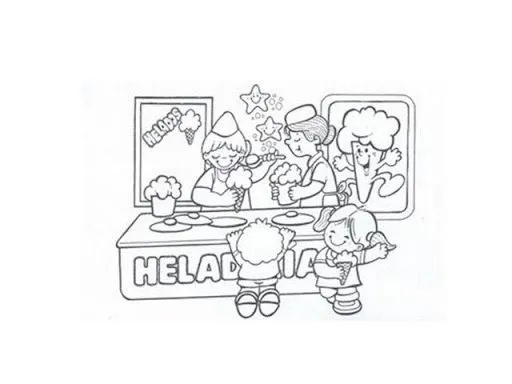 Heladería para colorear - Imagui