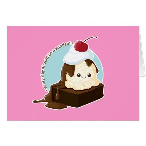 Helado del brownie tarjetón | Zazzle
