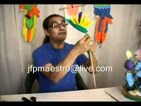HELICONIA EN GOMA EVA -moldeado de flores exóticas - YouTube