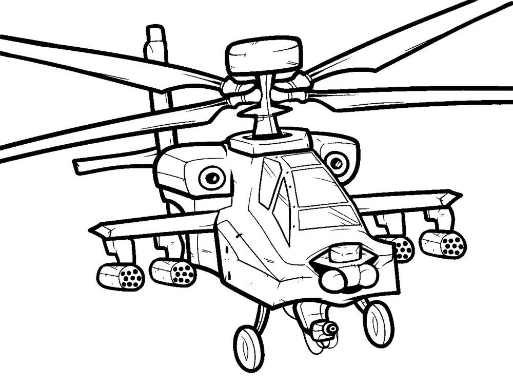Helicoptero – dibujos infantiles para colorear Helicoptero – dibujos infantiles para colorear
