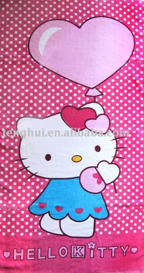 Hello kitty 100% nueva del bebé del algodón de impresión toalla de ... Hello kitty 100% nueva del bebé del algodón de impresión toalla de ...
