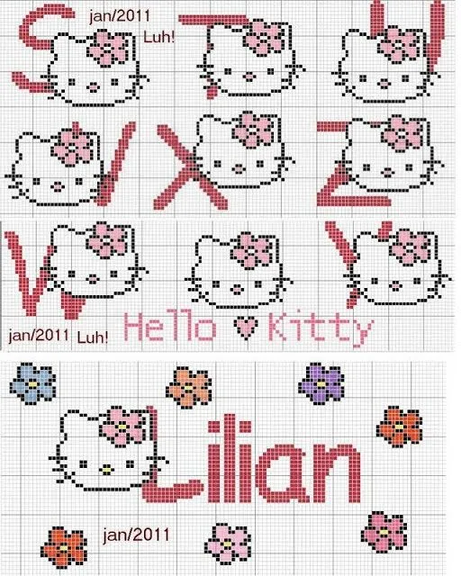 hello kitty alphabet cross stitch | hello kitty | Pinterest hello kitty alphabet cross stitch | hello kitty | Pinterest
