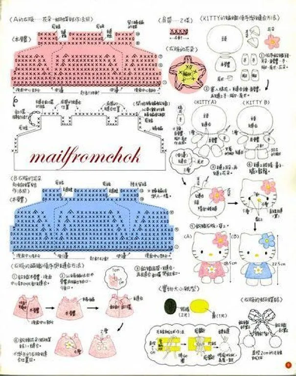 Amigurumi Hello Kitty patrones gratis español - Imagui