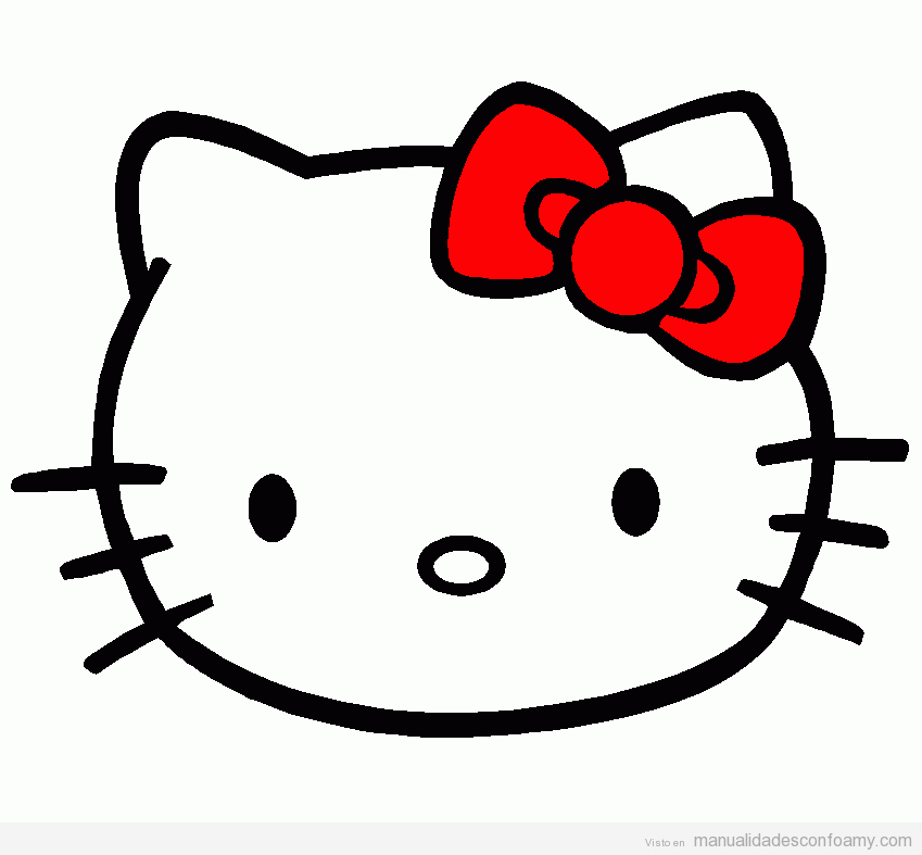 hello-kitty-cara-molde-plantilla-manualidades • Manualidades con Foamy hello-kitty-cara-molde-plantilla-manualidades • Manualidades con Foamy
