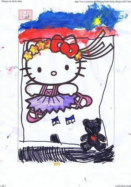 hello kitty coloreada loli peralta - Artelista.com - en