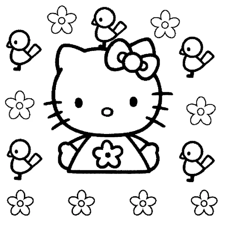 DIBUJOS INFANTILES DE HELLO KITTY PARA COLOREAR:HELLO KITTY PAJARITOS ... DIBUJOS INFANTILES DE HELLO KITTY PARA COLOREAR:HELLO KITTY PAJARITOS ...
