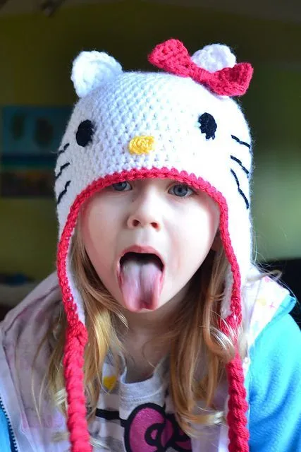 Gorro a crochet Hello Kitty - Imagui