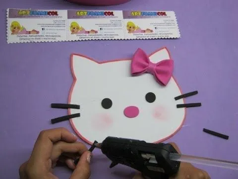 HELLO KITTY EN FOAMY O GOMAEVA APLIQUE PARA BOLSO DE NIÑAS CON ...