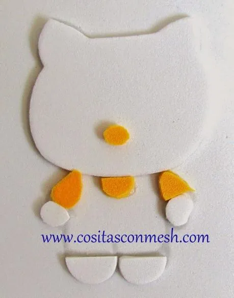 Cómo hacer hello kitty en Goma eva - Paperblog Cómo hacer hello kitty en Goma eva - Paperblog