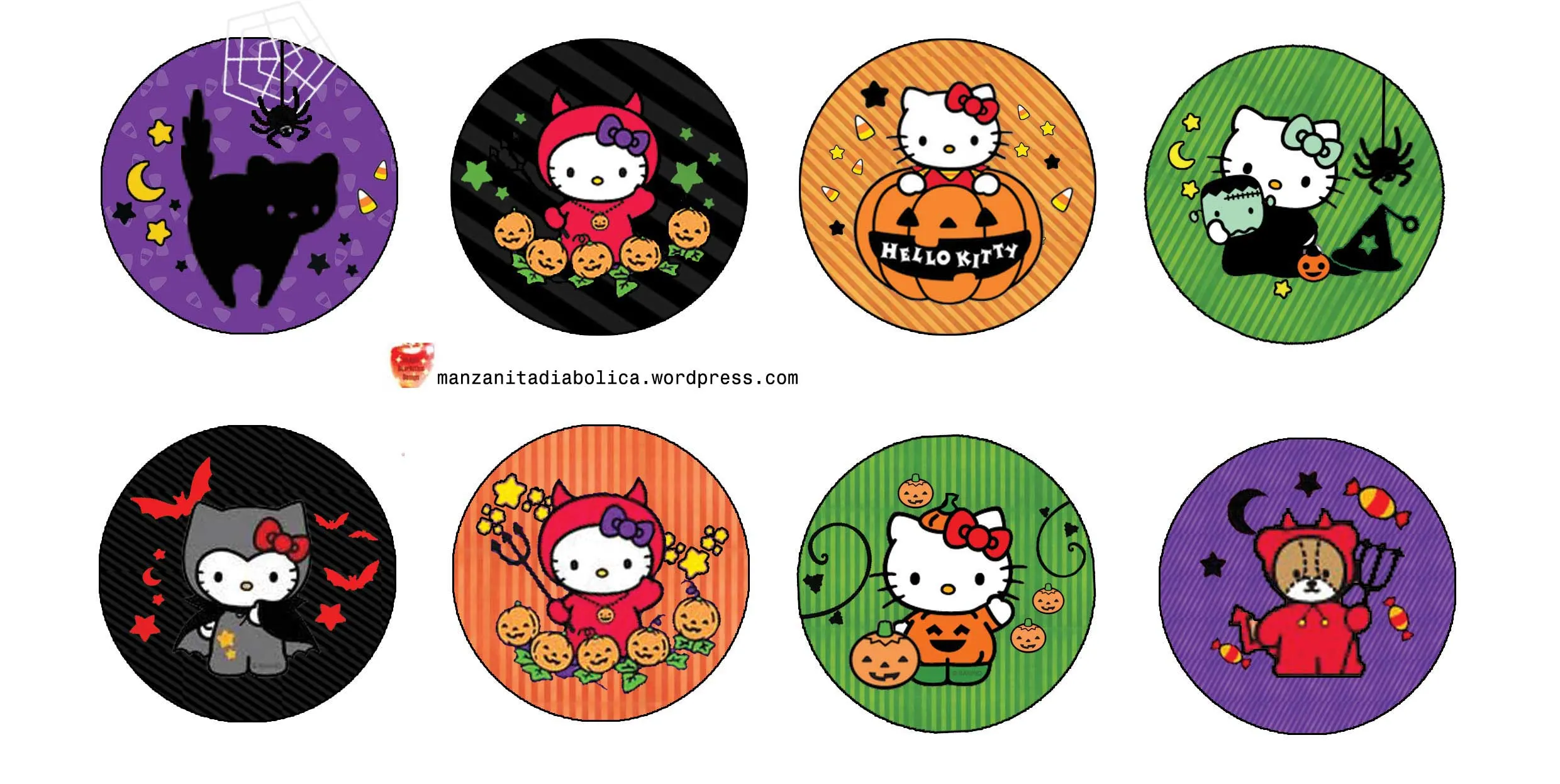 hello kitty halloween toppers (labels, etiquetas) | Manzanita ... hello kitty halloween toppers (labels, etiquetas) | Manzanita ...