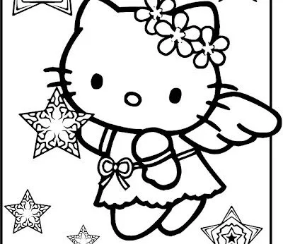 Hello Kitty navideño para colorear o para moldes : cositasconmesh