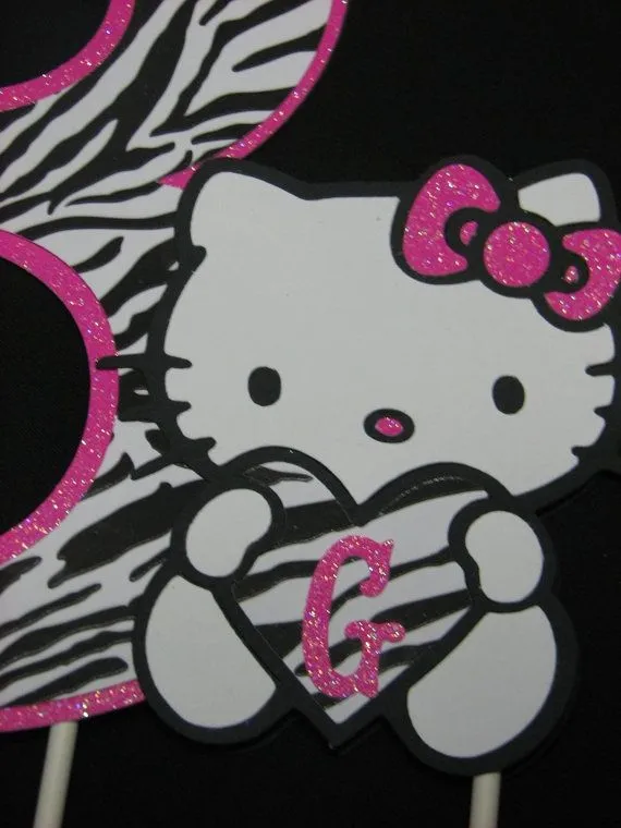 Hello Kitty with zebra print cake topper | Surprise Party Ideas ... Hello Kitty with zebra print cake topper | Surprise Party Ideas ...