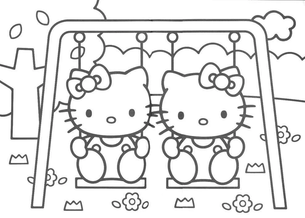 hello kitty para pintar enamorada