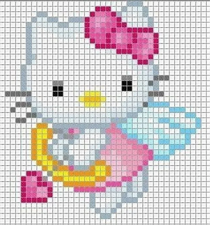 hello kitty punto (4) | Aprender manualidades es facilisimo.