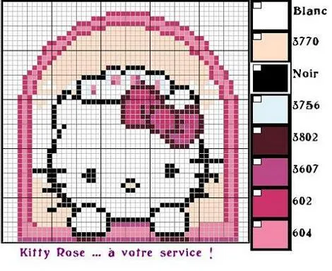 Hello kitty | Punto de cruz - Colección de patrones punto de cruz ... Hello kitty | Punto de cruz - Colección de patrones punto de cruz ...