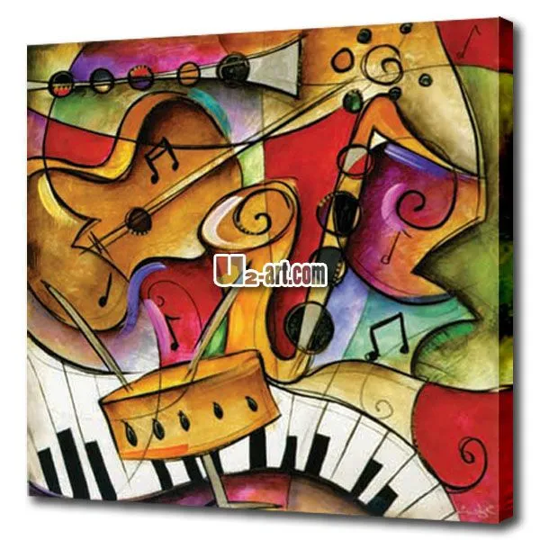 Hermosa abstracta de instrumentos musicales hechos a mano de ...
