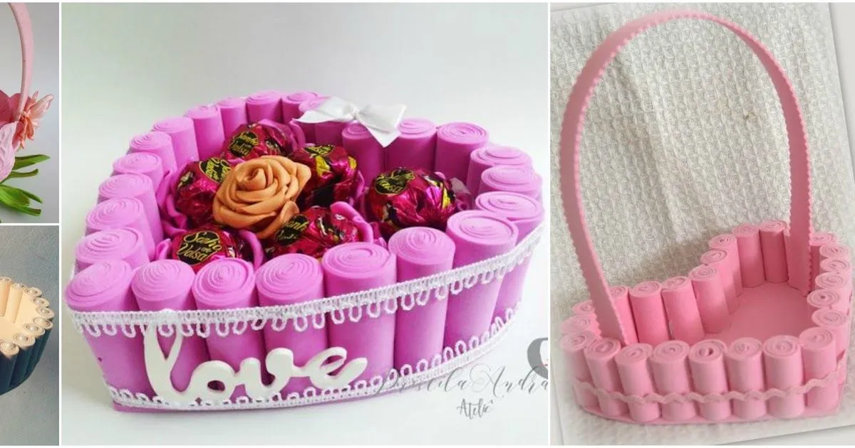 Hermosa canasta o caja de regalo en foami para el día de la madre ~ Haz Manualidades Hermosa canasta o caja de regalo en foami para el día de la madre ~ Haz Manualidades
