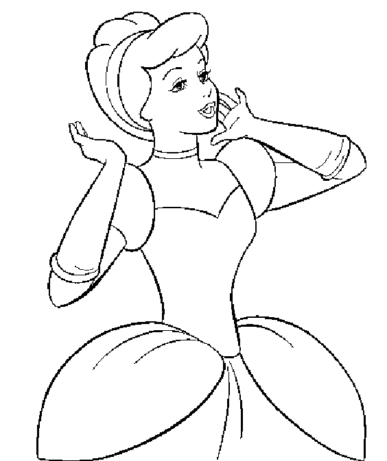 Hermosa cenicienta para pintar y colorear | Dibujos para Colorear ... Hermosa cenicienta para pintar y colorear | Dibujos para Colorear ...