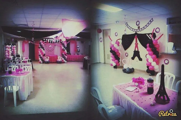 Hermosa decoracion paris*** | Decoraciones con telas y globos ... Hermosa decoracion paris*** | Decoraciones con telas y globos ...
