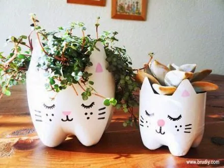 Hermosa maceta en forma de gatito - Manualidades para el Hogar ... Hermosa maceta en forma de gatito - Manualidades para el Hogar ...