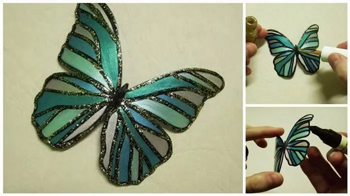 Hermosa Mariposa hecha con botella de Pet - Manualidades de ...