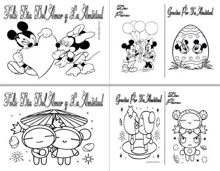 Hermosas tarjetas para colorear del día del amor y la amistad | Educación Primaria Hermosas tarjetas para colorear del día del amor y la amistad | Educación Primaria