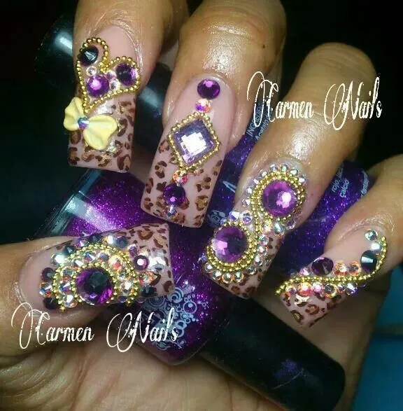 Nails largas. on Pinterest | Sinaloa Nails, Bling Nails and Nail ...