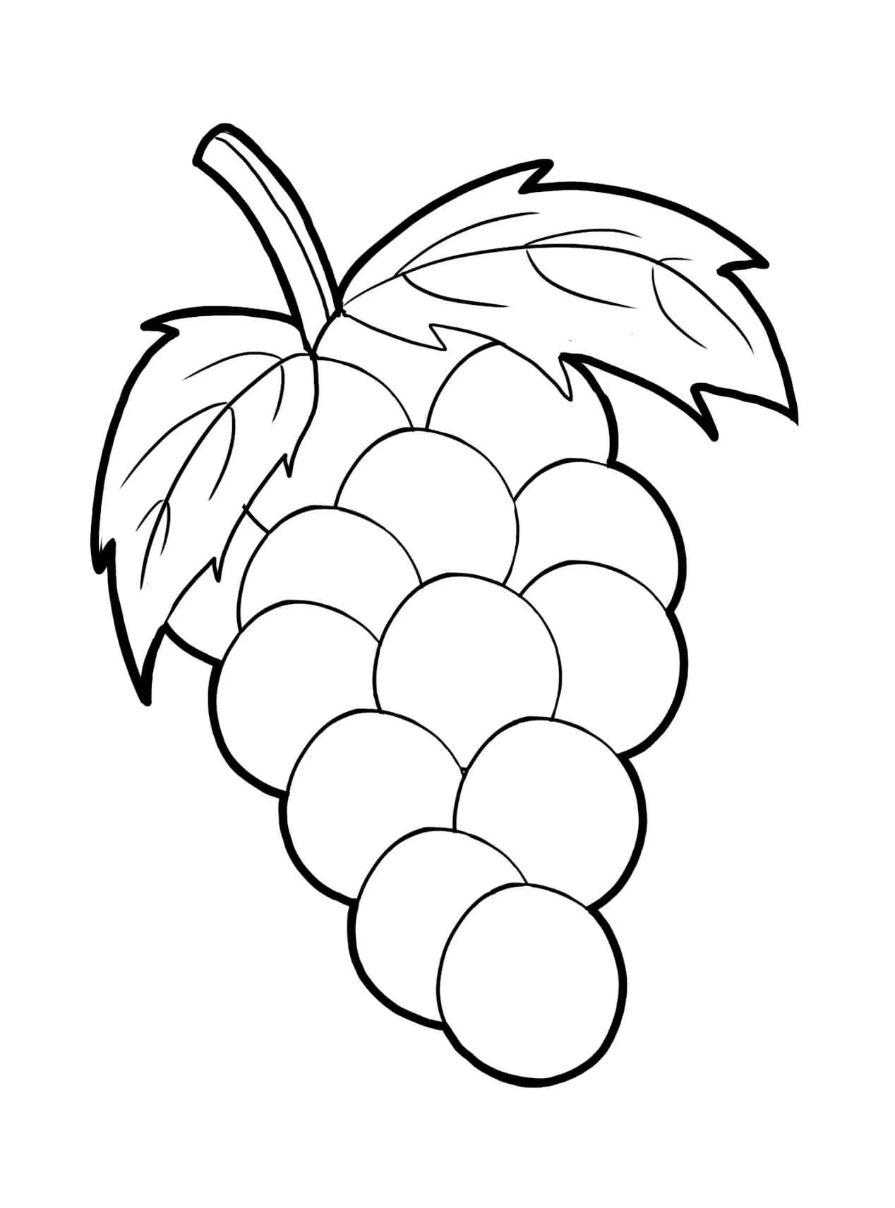 Hermosas Uvas con Dos Hojas para colorear, imprimir e dibujar –ColoringOnly.Com Hermosas Uvas con Dos Hojas para colorear, imprimir e dibujar –ColoringOnly.Com